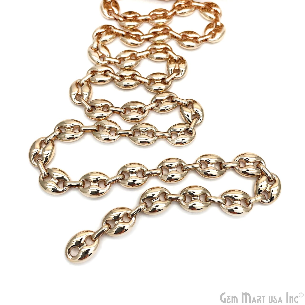 Gold Finding Chain, Gold Plated Jewelry Making Chain, DIY Necklace Chain, Assorted Styles, 1 foot, GemMartUSA (GPCH)